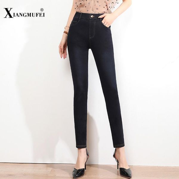 

women's jeans woman fashion stretch arrival high waist slim fit trousers all-match ankle-length pencil pants, Blue