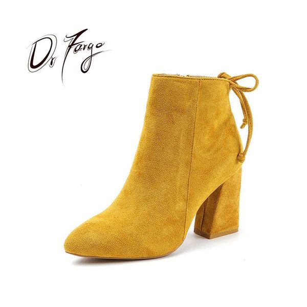 

boots drfargo 2021 women flock ankle round toe winter ladies party western stretch fabric big size 34-43, Black