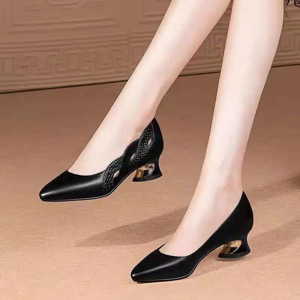 

dress shoes cresfimix lady pu leather red square heel office pumps women fashion classic party night club a9265, Black