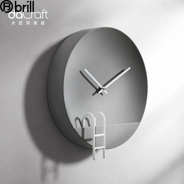 

nordic fashion wall clock circle abstract simple clocks creative living room plaster electronic art 50