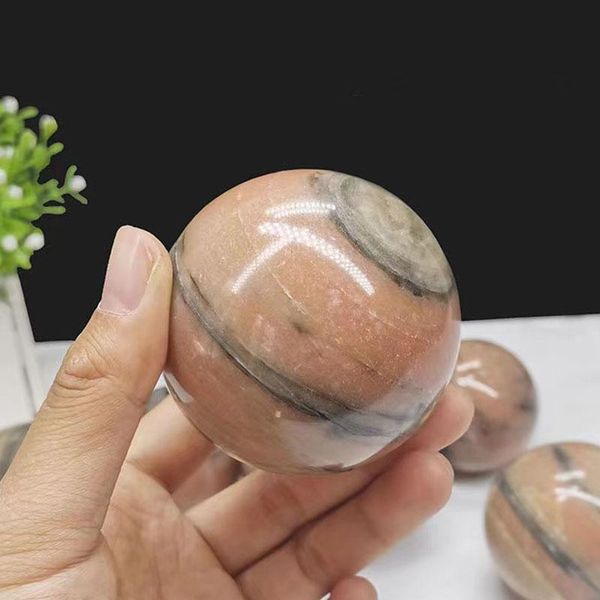 

natural sunstone ball healing ore stone crystal sphere for home decor decorative objects & figurines