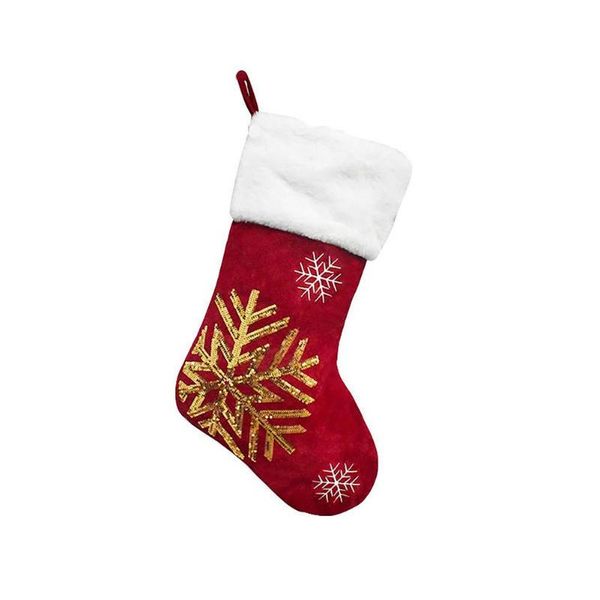 

christmas decorations stocking with embroidery large decoration sock ornament candy gift pouch for storing gifts h