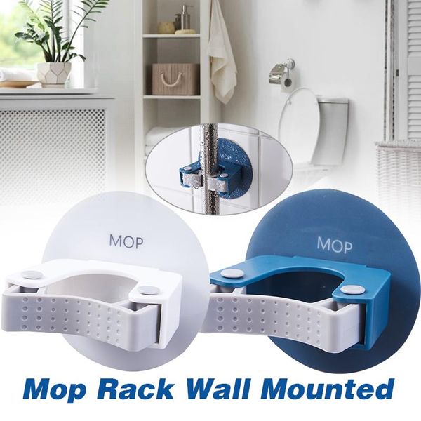 

hooks & rails 1 pcs self adhesive wall mounted home multifunctional stylish mop rack bathroom broom storage racks punch hook tools