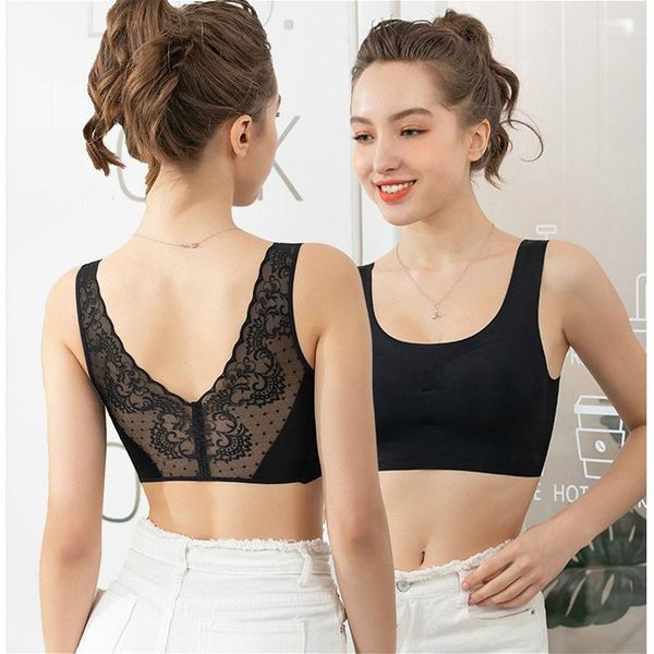 

bras fashion women bra push up lingerie seamless bralette wireless brassiere female underwear intimates solid color vest, Red;black