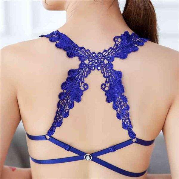 

y-shaped front button gathered bra lady lace back girl underwear, Black;white