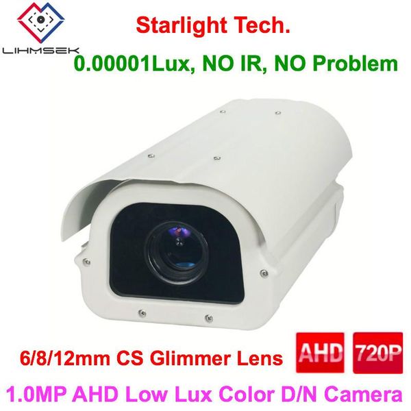 

lihmsek external ahd 1.0mp 720p starlight color day and night camera low lux security cctv outdoor waterproof ip cameras