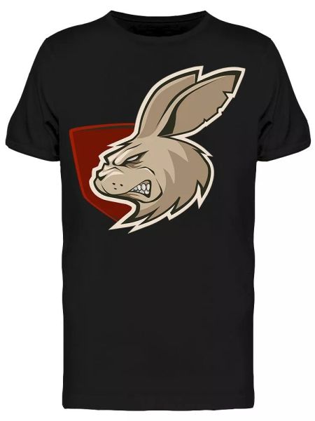 

hare head mascot tee men's -image by shutterstock, White;black