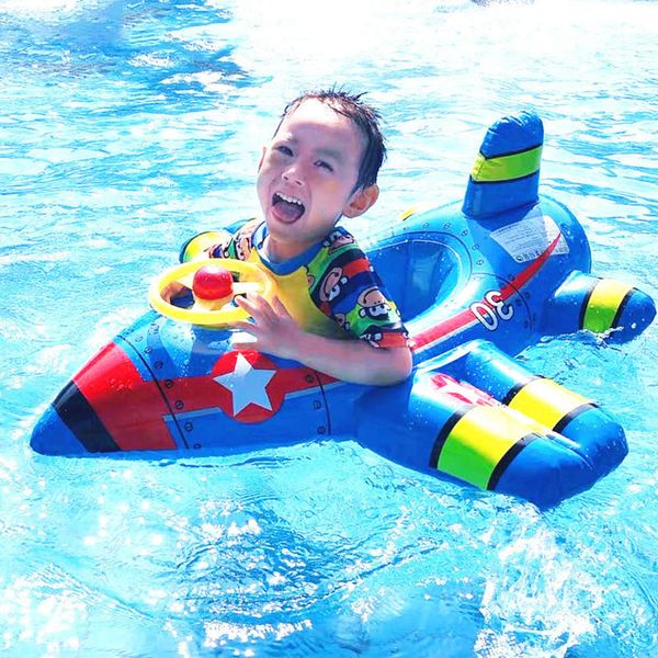 

swimming ring inflatable children's swimming seat circle baby plane steering wheel thickening 1-5 years old