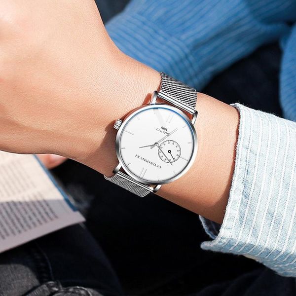 

wristwatches 2021 men quartz watches watch mens stainless steel wristwatch reloj @5, Slivery;brown