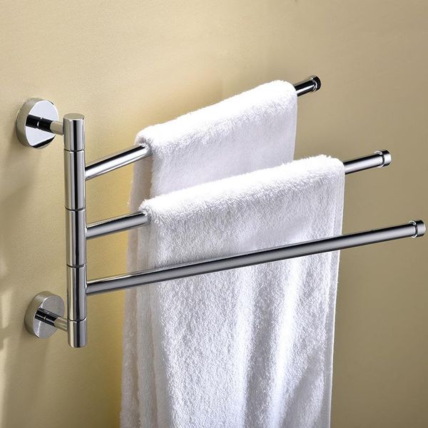 

bathroom shelves brass movable towel bar rotatable rack wall mounted hardware accessories chrome