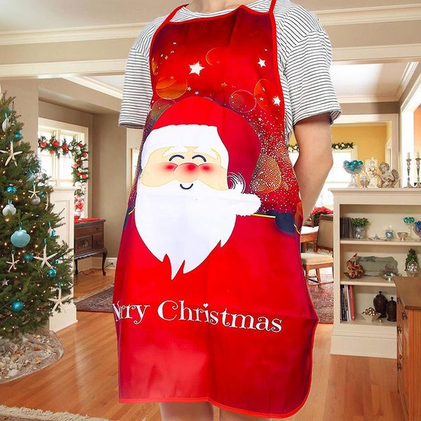 

aprons 1pcs christmas santa apron xmas home kitchen cooking funny party decorations year dinner decor