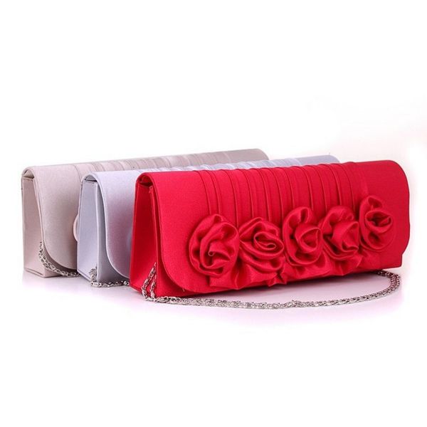 

korean rose versatile fashion chain hand carry small elegant women's one shoulder slant across dinner bag