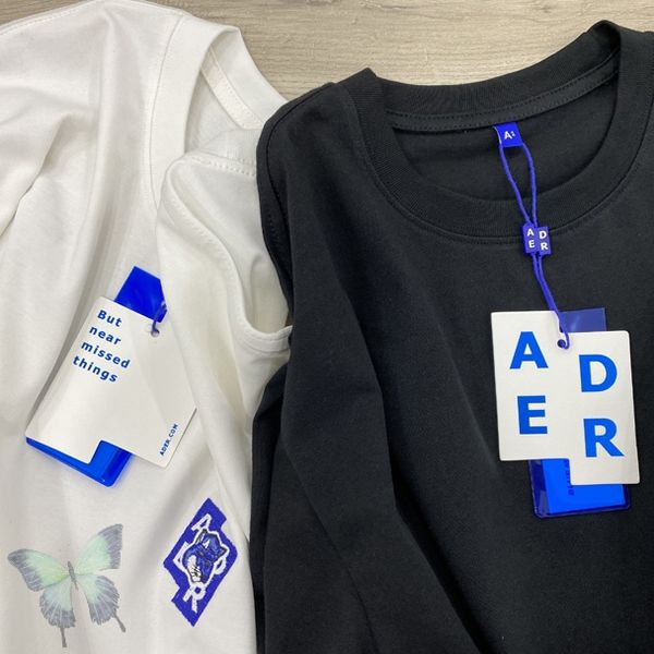 

ader error casual t shirt embroidery men women adererror, White;black