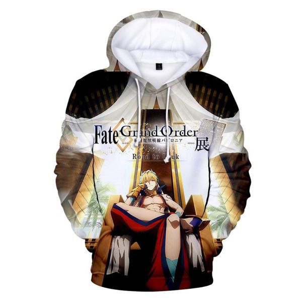 

men's hoodies & sweatshirts fate grand order harajuku cartoon anime gilgamesh graphic hoodie men women fashion 3d autumn casual sweatsh, Black