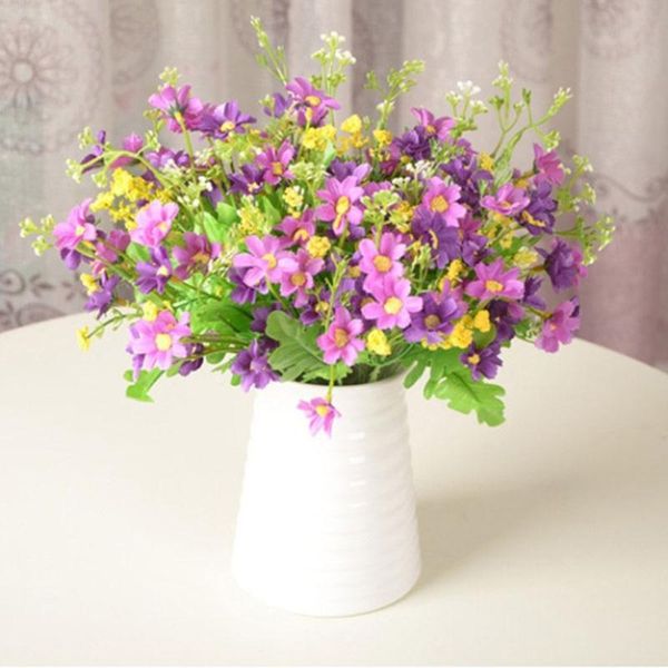 

decorative flowers & wreaths 28 heads artificial chrysanthemum daisy branches garden fake plant table decoration christmas party wedding cha