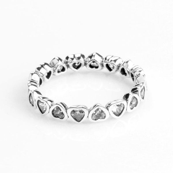 

wedding rings original 925 sterling silver couples zircon ring forever more love heart crystal for women party fashion jewelry, Slivery;golden