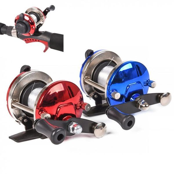 

fishing reels mini roller reel ice bearing ball spinning sea wheel with 50m line blue & red baitcasting