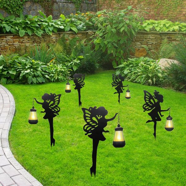 Lâmpadas de gramado LED LED SOLAR SPAKE NOITE BORREFLY FLOR FLOR ANTERSO JARDIM ABAIO PERMUTRA PARAPENDA PARAPENDA Lâmpada decorativa