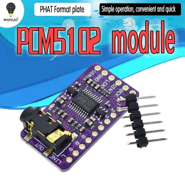 

integrated circuits interface i2s pcm5102a dac decoder gy-pcm5102 player module for raspberry pi phat format board digital pcm5102 audio