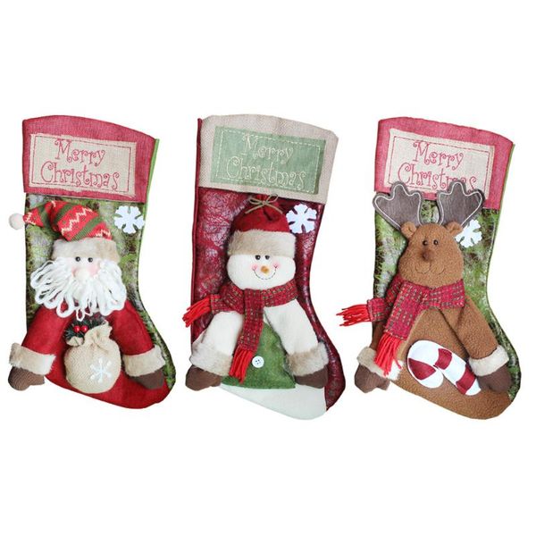 

christmas decorations 46cmx27cm socks gift bag children candy stocking pendant