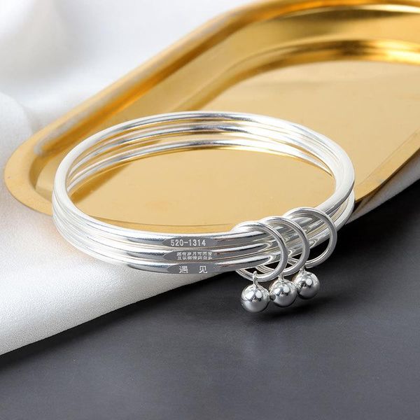 

bangle fashion temperament couple bell bracelet sansei iii thousand foot tanabata valentine's day dating jewelry, Black