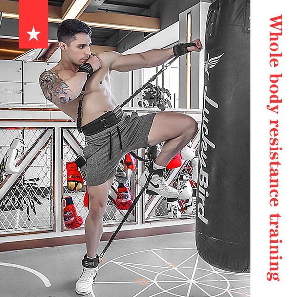 

bounce trainer boxing leg exercise elastic rope resistance band pull fitness equipment bands