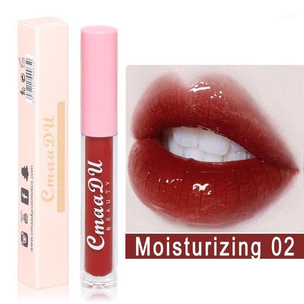 

cmaadu moisturizing lip gloss mirror effect nude pink apperance long lasting waterproof brown matte liquid lipstick hf2051