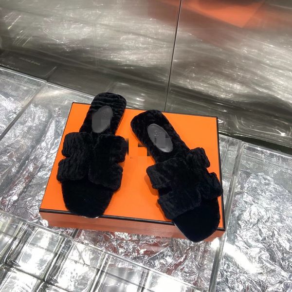 

wool, slippers, Black