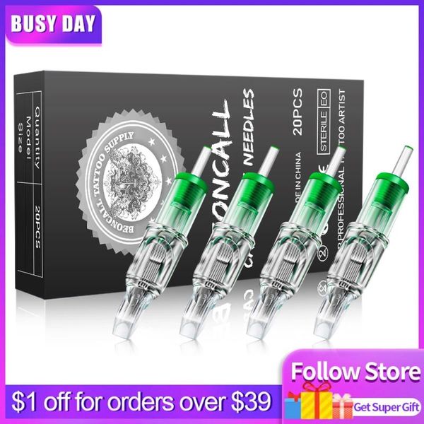

tattoo needles cartridge 20pcs m1 disposable sterilized needle for machines grips supplies