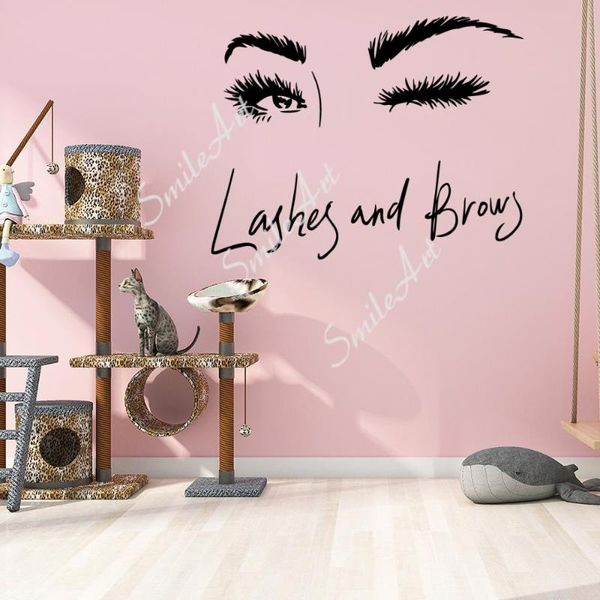 

wall stickers cartoon eyelash pvc decals home decor living room bedroom removable art wallpaper