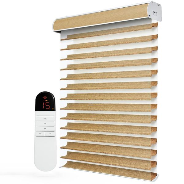 

blinds aldomo electric rechargeable shangri-la smart remote control lifting roller blackout curtain office home