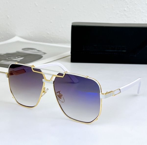 

9090 gold/blue shaded sunglasses vintage glasses blue gradient gafas de sol men fashion sun shades uv400 protection with box, White;black