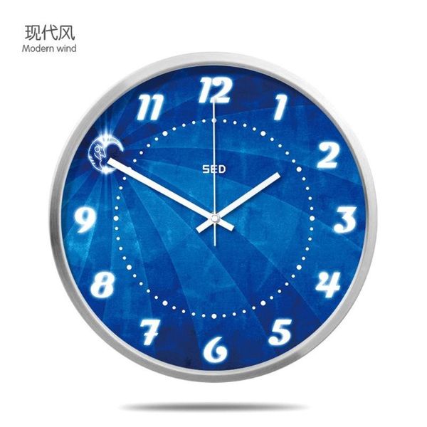 

fashion cool hanging clock watch modern creative living room mute pocket metal quartz one wall clocks