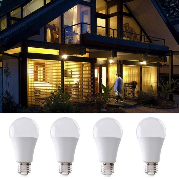 

bulbs 1pc e27 led bulb radar sensor ambient pir motion 7w/12w globe light lamp practical night lights
