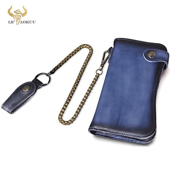 

wallets luxury men's genuine leather designer dragon emboss checkbook iron chain organizer wallet purse clutch handbag 1088, Red;black