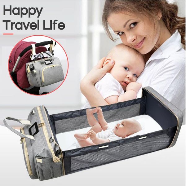 

diaper bags portable crib, bag, travel stroller accessories, pregnant women expecting childbirth, usb bottle cooler bag