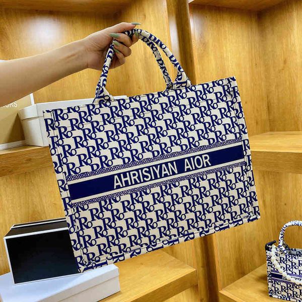 

2022 latest models handbag wholesale direct canvas large capacity portable women's korean style ins one shoulder tote
