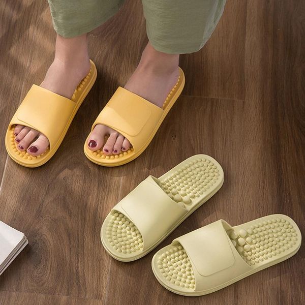 

slippers summer indoor outdoor leisure soft shoes non-slip couple massage bathroom comfortable #35, Black