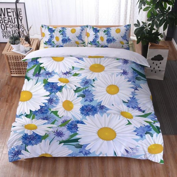 

bedding sets cartoon flowers elegant 3d print comforter set duvet cover pillowcase twin full  king size home textile
