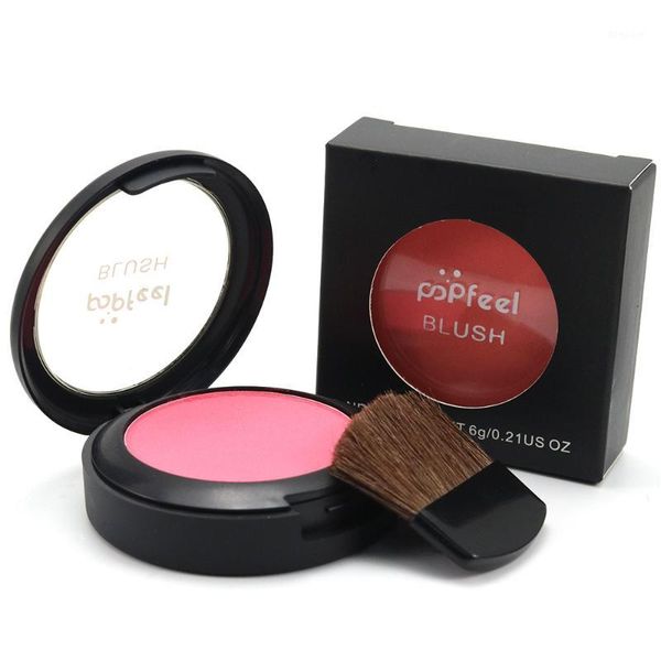 

wholesale- popfeel blush palette 6 colors face makeup powder with mirror blusher bd0131