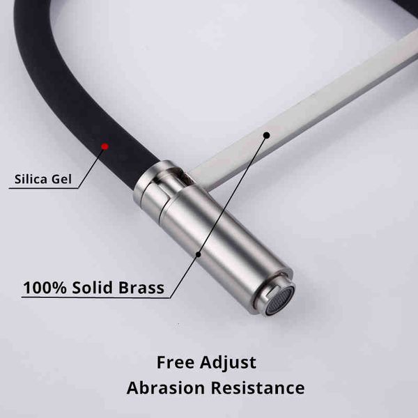 

kitchen faucets 100% solid brass single handle pull out spout mixer sink tap with sprayer down faucet swivel 360 degree a1ld