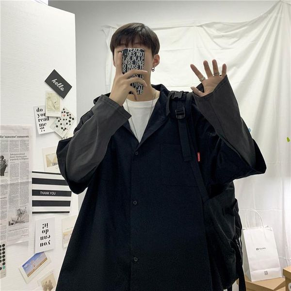 

men's jackets black jacket men style hooded loose zipper for single breasted streetwear clothing bg50js, Black;brown