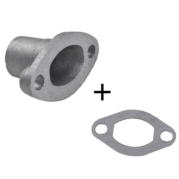 

motorcycle exhaust system inlet pipe manifold & gasket for 80cc 70 60 50 49cc 48cc 2 stroke motorized bike