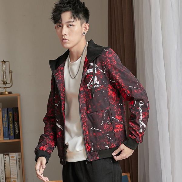 

men's jackets hoodies men clothing 2021 fall jacket techwear harajuku coat streetwear korean clothes y2k plus size fashion long sleeve, Black;brown