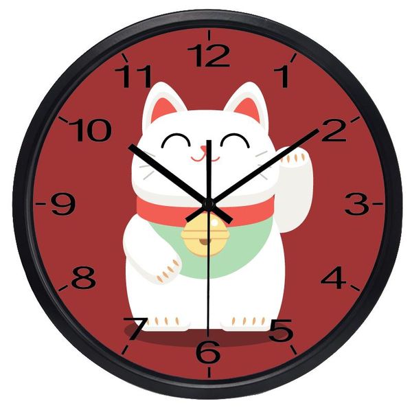 

wall clocks selling modern style lucky cat smile clock quartz store watch