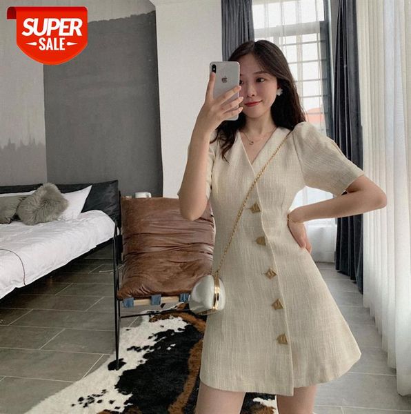 

french retro platycodon white dress female slim, thin waist and temperament small man #ks9w, Black;gray