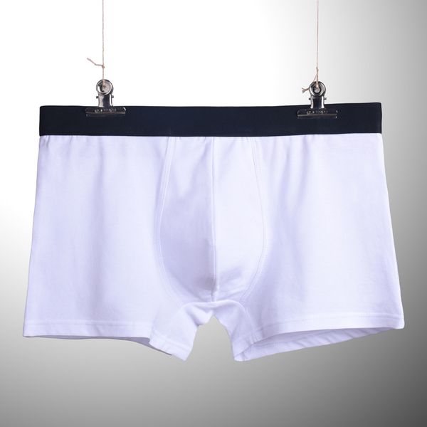 

men's underpants three size pure cotton boxers solid color medium waist, Black;white