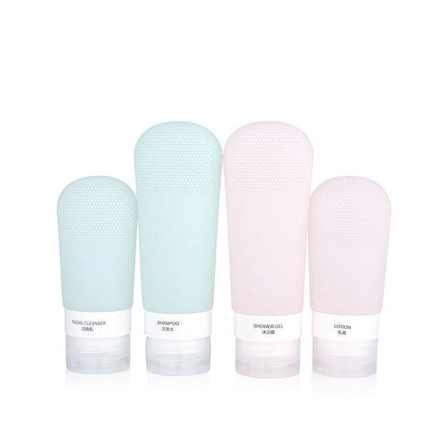 

storage bottles & jars travel bottling silicone suction cup brush head cosmetics skin care soft portable lotion bottle