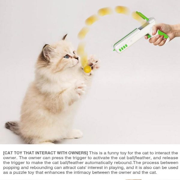 

pet cat playful rebound feather toy funny stick interactive game toys indoor