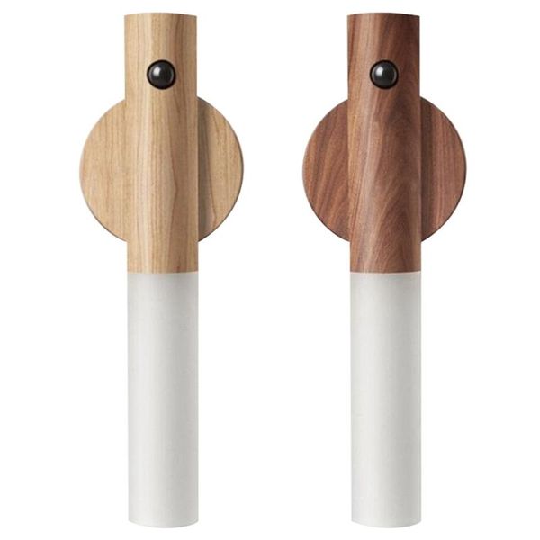 

ligent auto pir motion sensor led rechargeable night light wood wall kitchen cabinet lamp